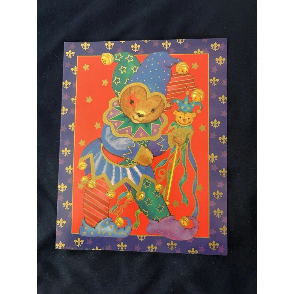 Seasons Greetings Card with Yellow Envelope |  Court Jester design By Plus Mark